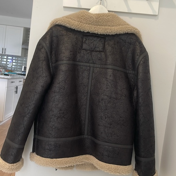 American Egale aviator winter jacket faux fur and leather - Picture 5 of 8